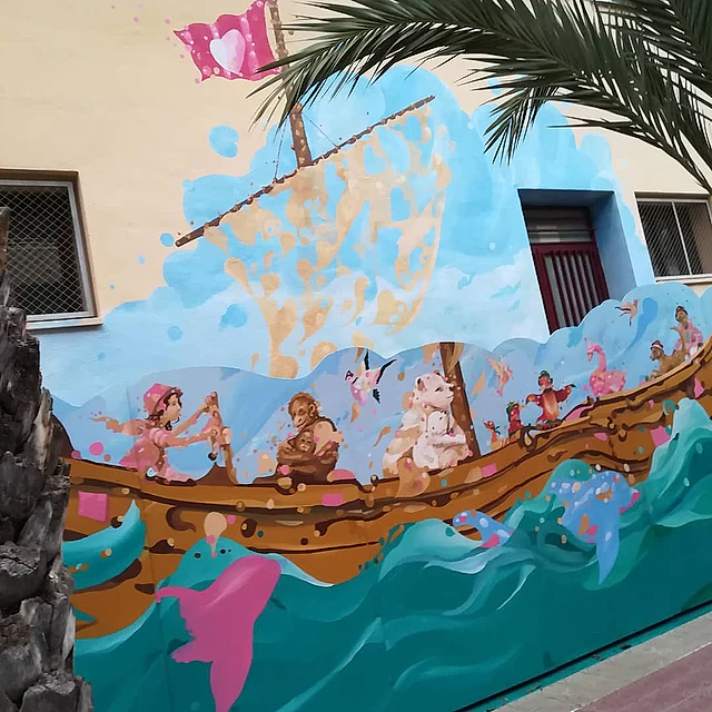 Estudio Dobleuve - Wenceslao Pérez mural barco