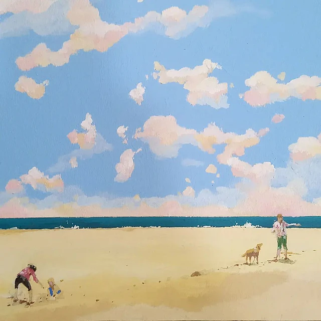 Estudio Dobleuve - Wenceslao Pérez pintura playa