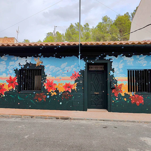 Estudio Dobleuve - Wenceslao Pérez mural flores